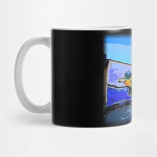 parrot, Mural, oil painting Mug